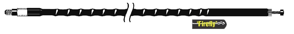 FIRESTIK FIREFLY SLIM FIBERGLASS CB ANTENNA TUNE-ABLE TIP 45" BLACK (FL45-B)