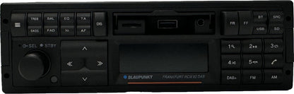 BLAUPUNKT SINGLE DIN MECHLESS RETRO RADIO 4V 3 PAIR RCA USB SD BT 14 BAND EQ (FRANKFURT RCM82DAB)