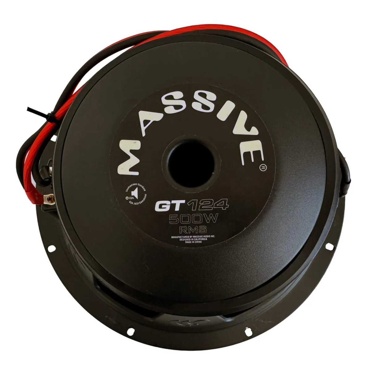 MASSIVE AUDIO 1000 WATT 12" WOOFER DVC 4 OHM WITH GRILL (GT12)