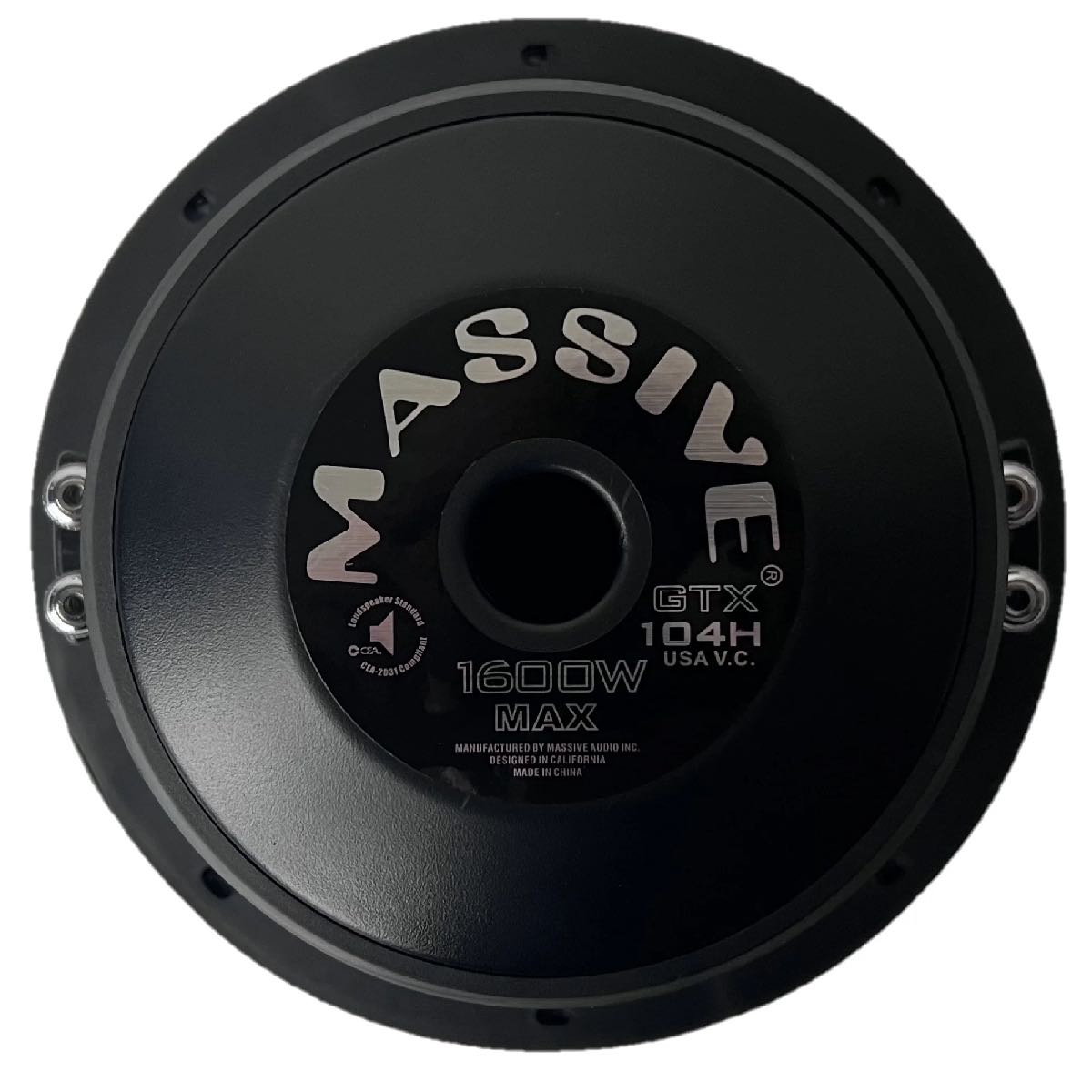 MASSIVE AUDIO 10" DUAL 4 OHM U.S. VOICE COIL 1600 WATT WOOFER (GTX104H)