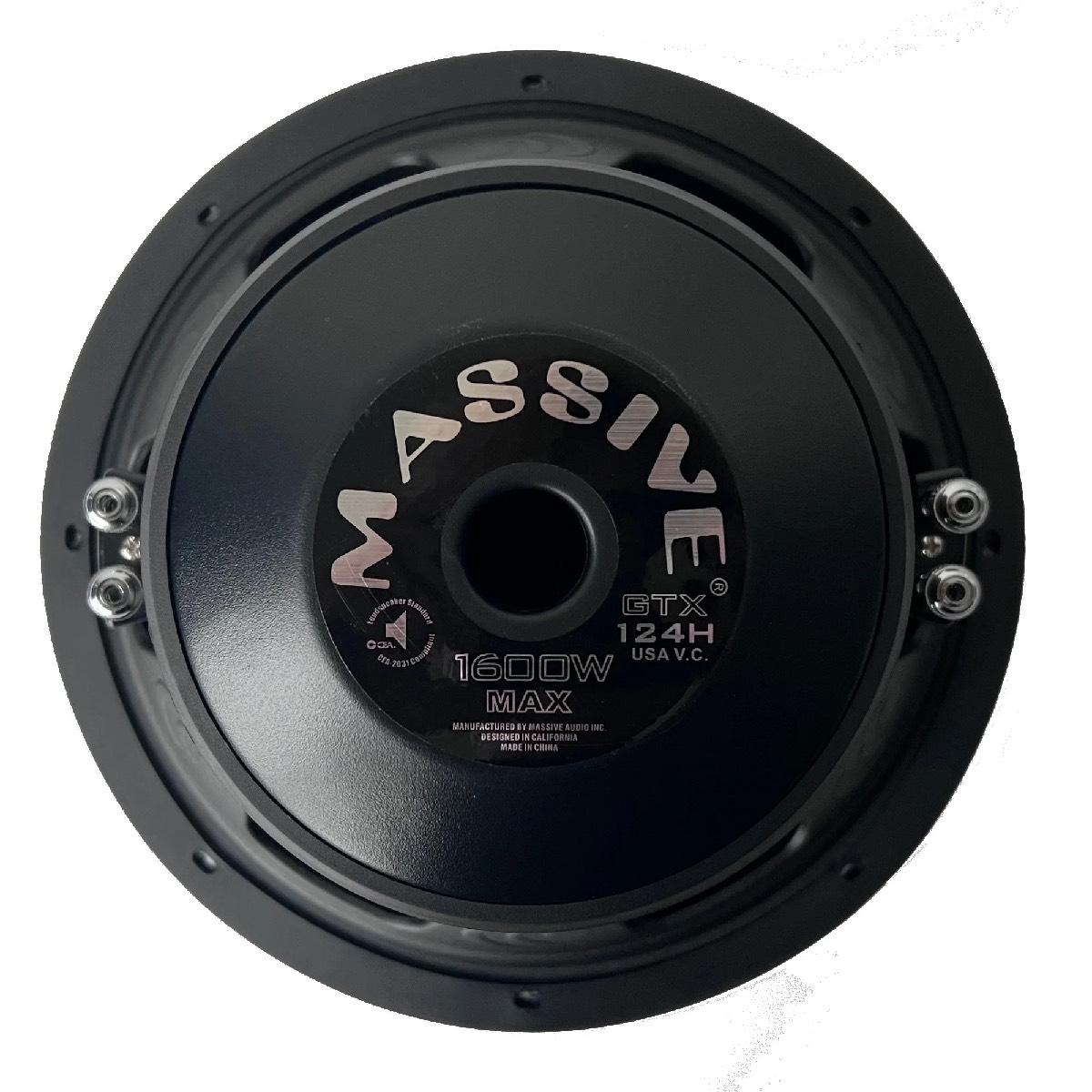 MASSIVE AUDIO 12" 1600 WATT WOOFER DVC 4 OHM (GTX124H)