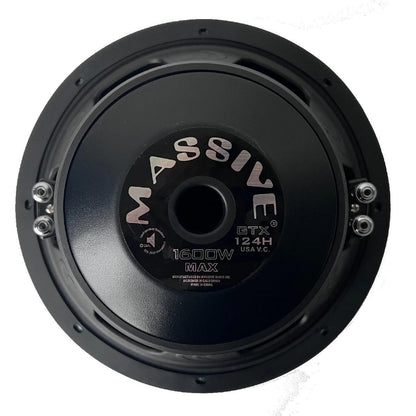 MASSIVE AUDIO 12" 1600 WATT WOOFER DVC 4 OHM (GTX124H)