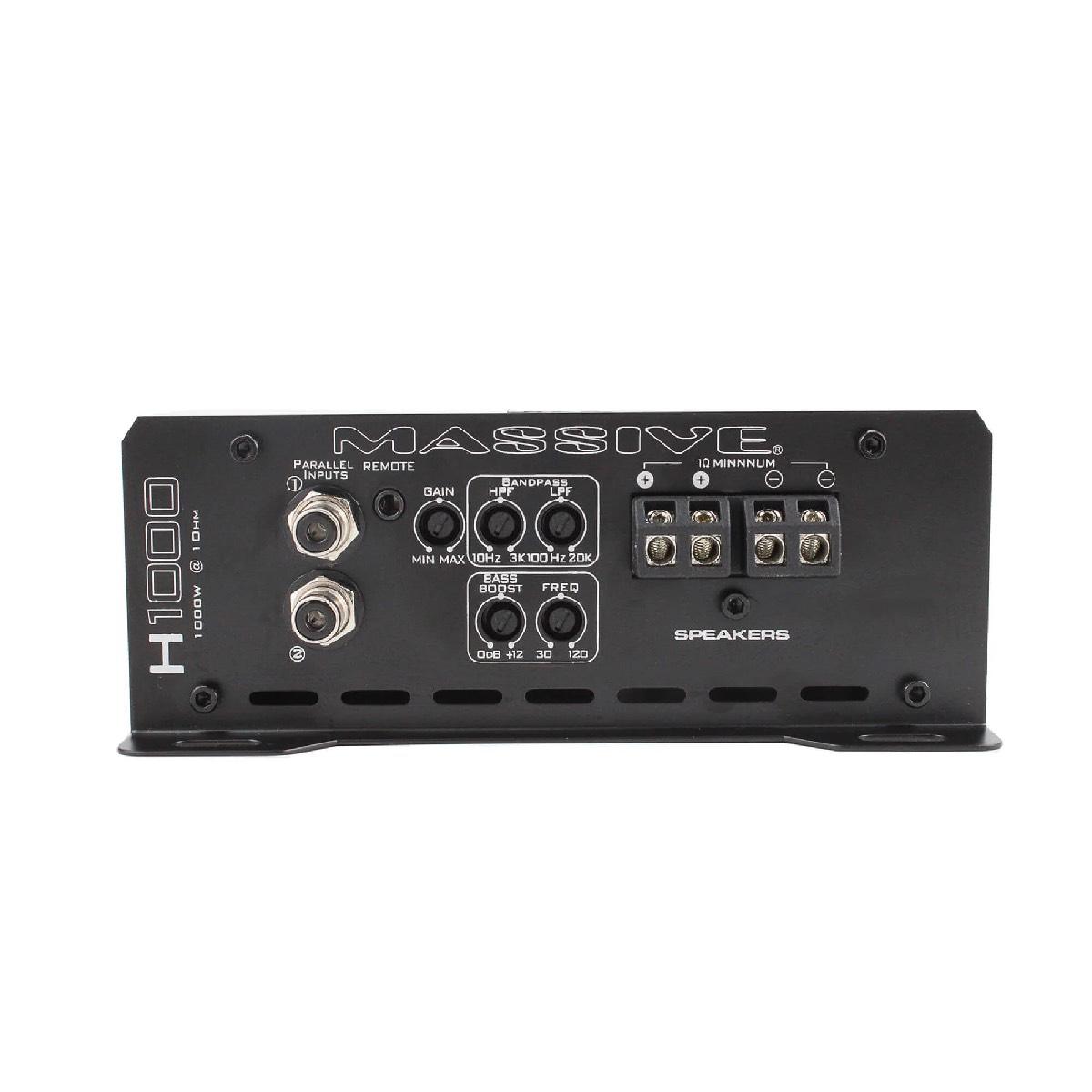 MASSIVE AUDIO HIPPO 1 CHANNEL 1050 WATT 1 OHM STABLE AMPLIFIER (H1000)