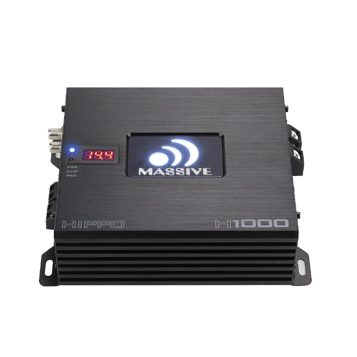 MASSIVE AUDIO HIPPO 1 CHANNEL 1050 WATT 1 OHM STABLE AMPLIFIER (H1000)