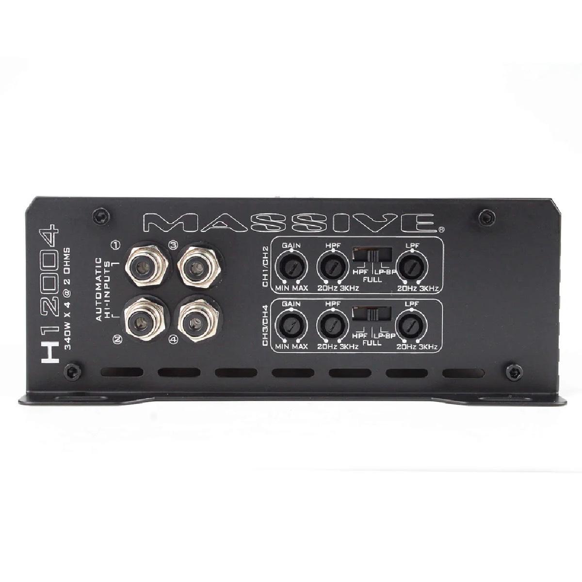 MASSIVE AUDIO HIPPO 4 CHANNEL 1360 WATT AMPLIFIER (H12004)