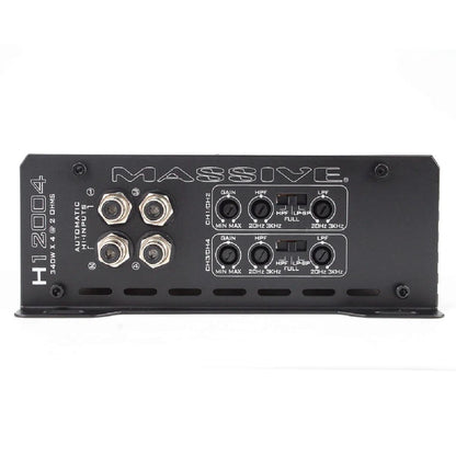 MASSIVE AUDIO HIPPO 4 CHANNEL 1360 WATT AMPLIFIER (H12004)