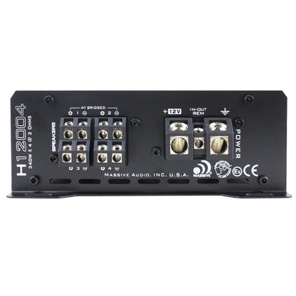 MASSIVE AUDIO HIPPO 4 CHANNEL 1360 WATT AMPLIFIER (H12004)