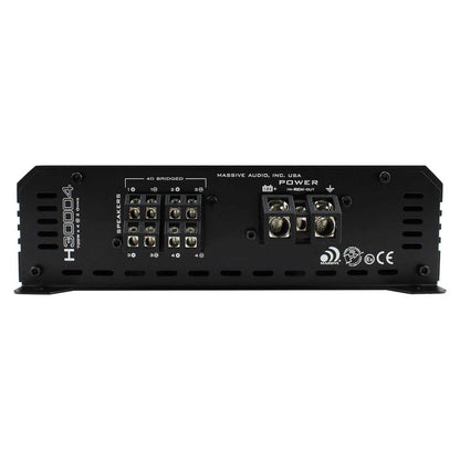 MASSIVE AUDIO HIPPO 4 CHANNEL 2800 WATT AMPLIFIER (H30004)
