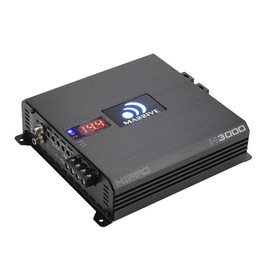 MASSIVE AUDIO HIPPO 1 CHANNEL 3000 WATT 1 OHM STABLE AMPLIFIER (H3000)