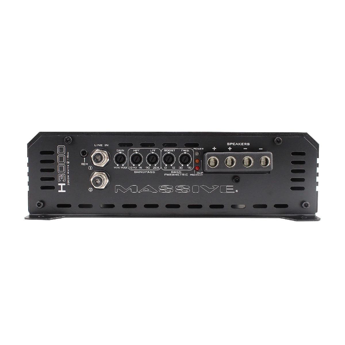MASSIVE AUDIO HIPPO 1 CHANNEL 3000 WATT 1 OHM STABLE AMPLIFIER (H3000)