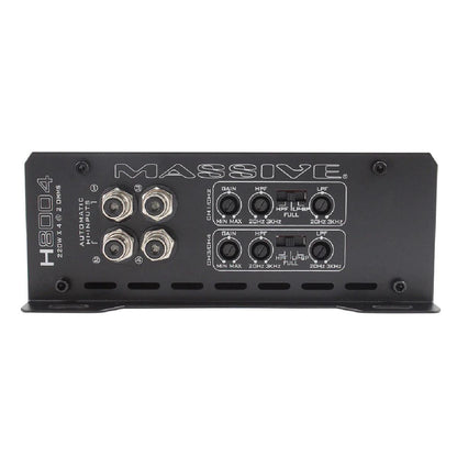 MASSIVE AUDIO HIPPO 4 CHANNEL 880 WATT AMPLIFIER (H8004)