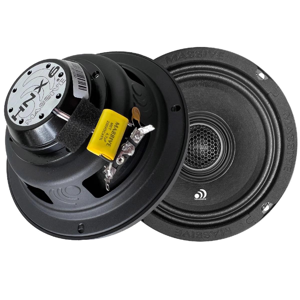 MASSIVE AUDIO 6.5" NEO MAGNET PRO AUDIO COAXIAL WATER REPELLENT 120 WATT SPEAKERS PAIR (HNX6)