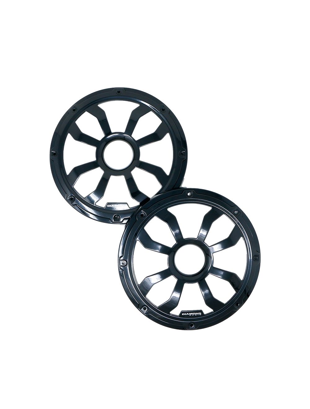 DIAMOND AUDIO MOTOR-SPORT 10" FLUSH MOUNT SPEAKER GRILLS STEEL WITH POWDER COATING PAIR BLACK (HXM10FGB)