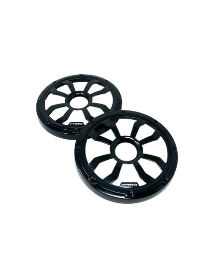 DIAMOND AUDIO MOTOR-SPORT 10" FLUSH MOUNT SPEAKER GRILLS STEEL WITH POWDER COATING PAIR BLACK (HXM10FGB)