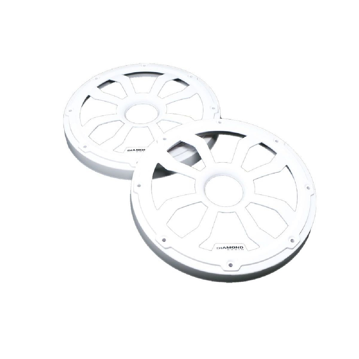 DIAMOND AUDIO MOTOR-SPORT 6.5" FLUSH MOUNT SPEAKER GRILLS STEEL WITH POWDER COATING PAIR WHITE (HXM65FWW)