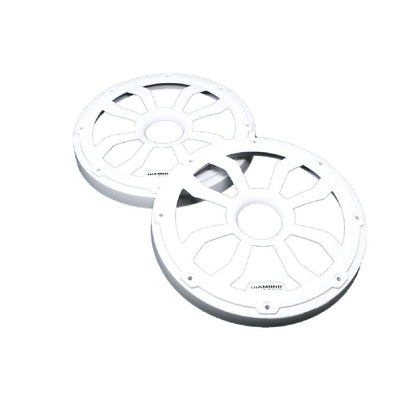 DIAMOND AUDIO MOTOR-SPORT 6.5" FLUSH MOUNT SPEAKER GRILLS STEEL WITH POWDER COATING PAIR WHITE (HXM65FWW)