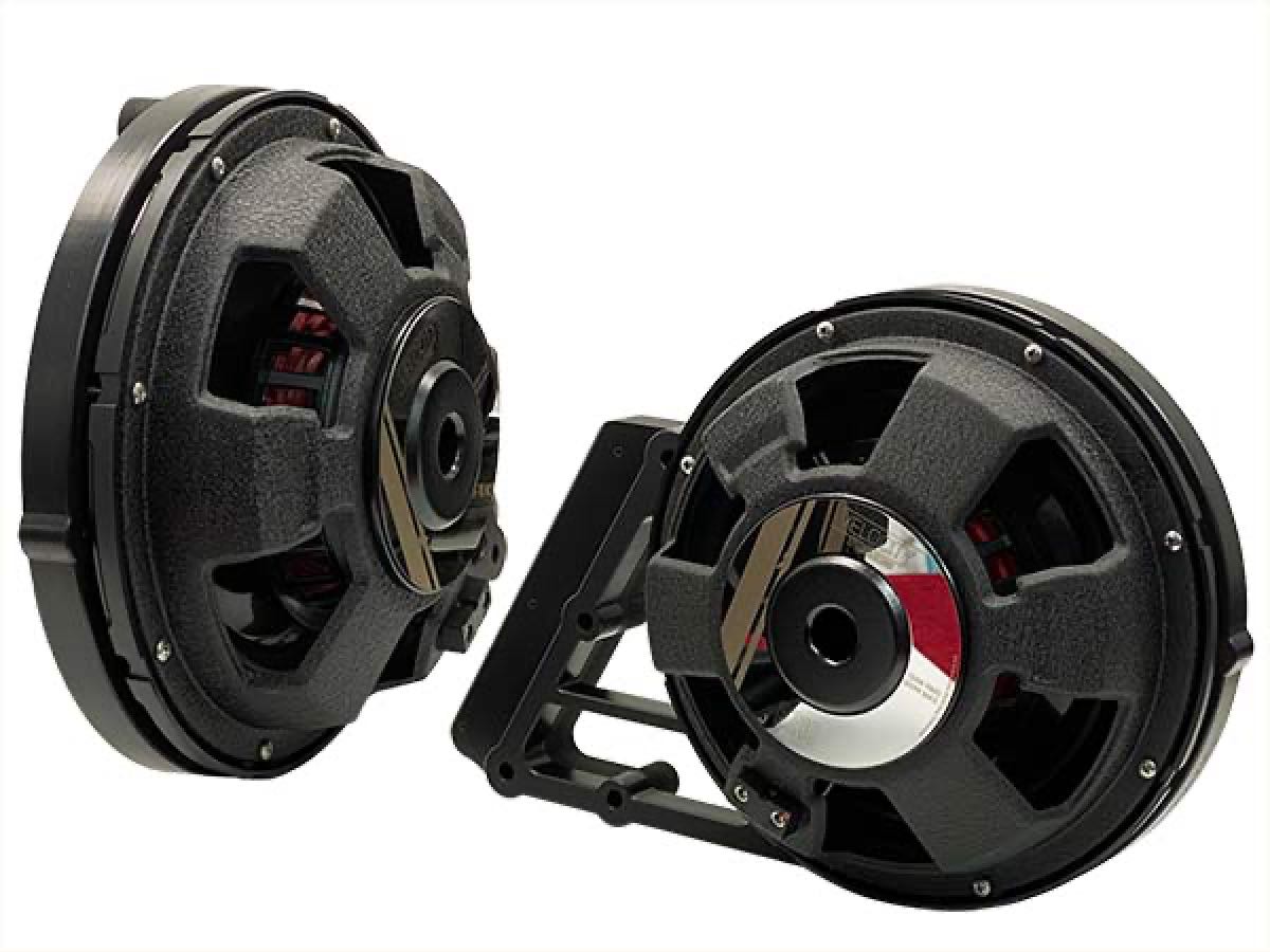AMERICAN HARD BAG TWIN (L & R) 10" WOOFER MOUNTING KIT FOR SADDLEBAGS 1998 (IP-AP100-LR)