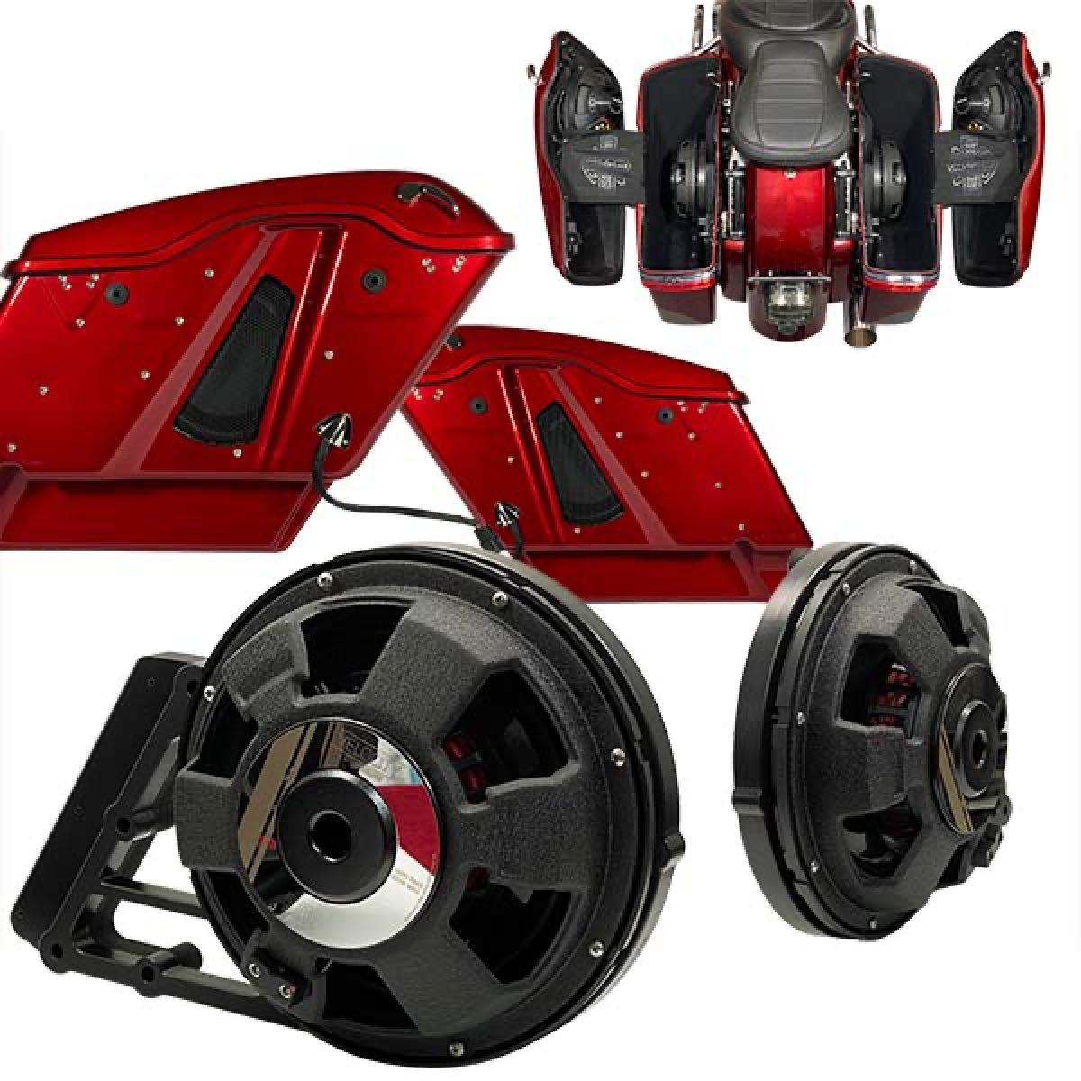 AMERICAN HARD BAG TWIN (L & R) 10" WOOFER MOUNTING KIT FOR SADDLEBAGS 1998 (IP-AP100-LR)
