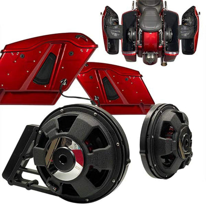 AMERICAN HARD BAG TWIN (L & R) 10" WOOFER MOUNTING KIT FOR SADDLEBAGS 1998 (IP-AP100-LR)