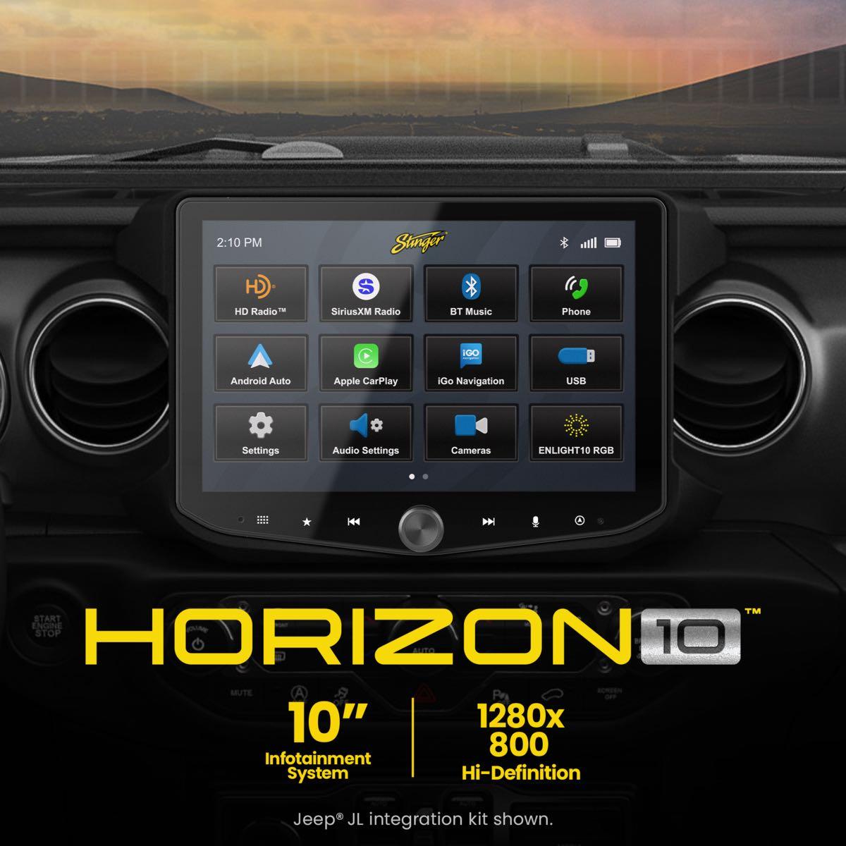 STINGER 10.1" WITH WIRELESS APPLE CARPLAY AND ANDROID AUTO WITH MUCH MORE (IX210)