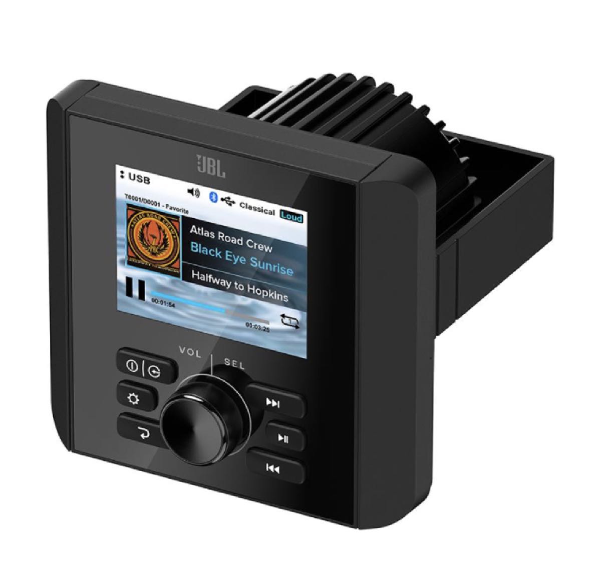 JBL MECHLESS GAUGE STYLE RADIO WITH 3 ZONES FULL COLOR DISPLAY 9 CHANNEL RCA 4 VOLT PRE-OUT AND CAMERA INPUT (JAM5000N)