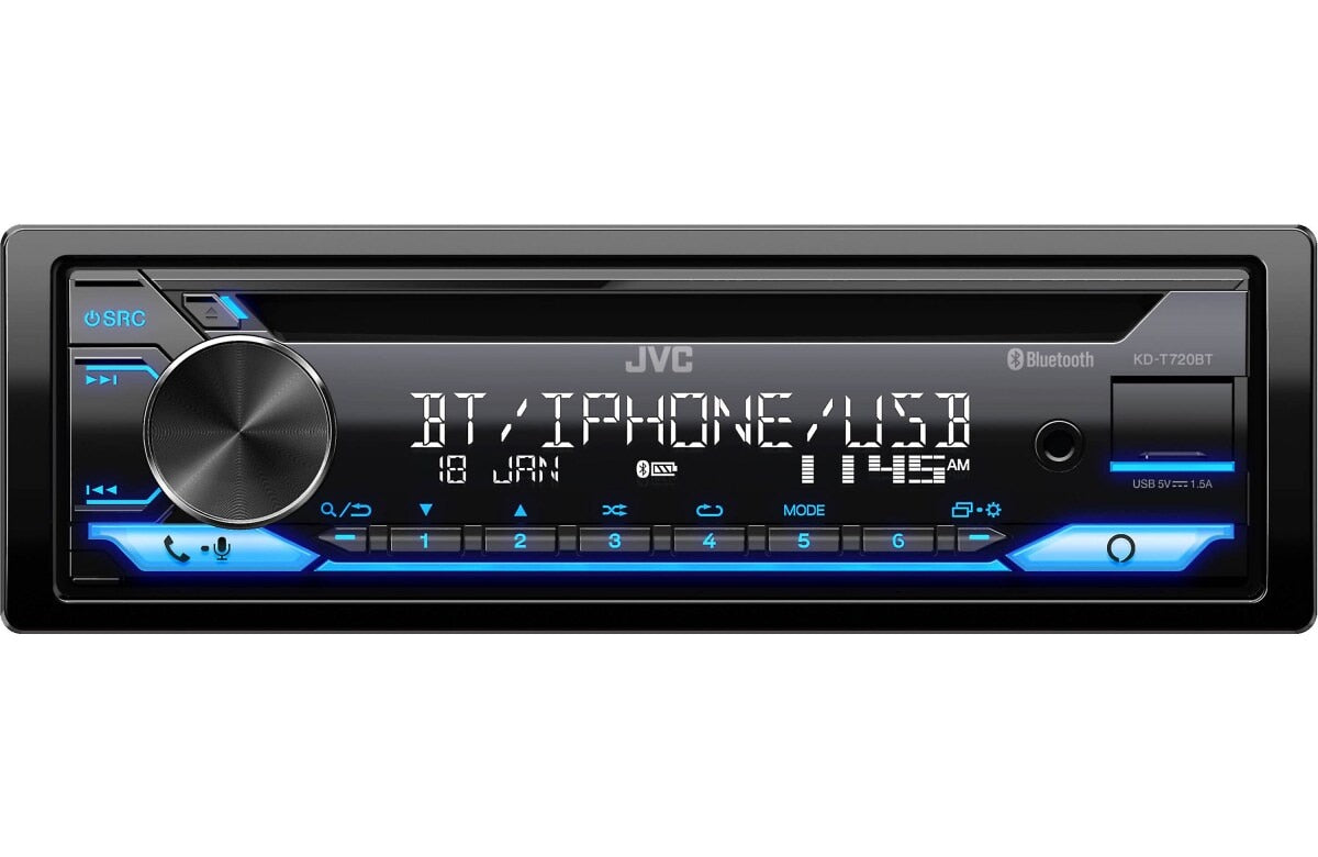 JVC AM/FM/CD RECEIVER WITH BLUETOOTH (KD-T720BT)