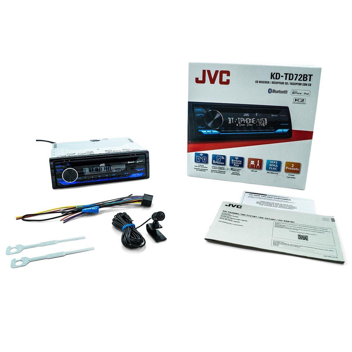 JVC SINGLE DIN AM/FM/CD W/BT & USB (KDTD72BT)