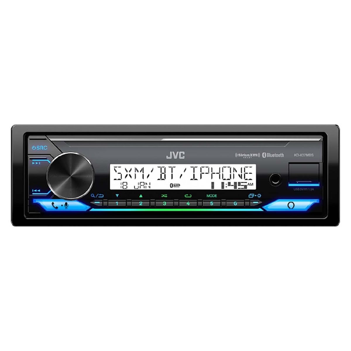 JVC SINGLE DIN MECHLESS POWER SPORTS AM/FM WITH BLUETOOTH (KDX38MBS)