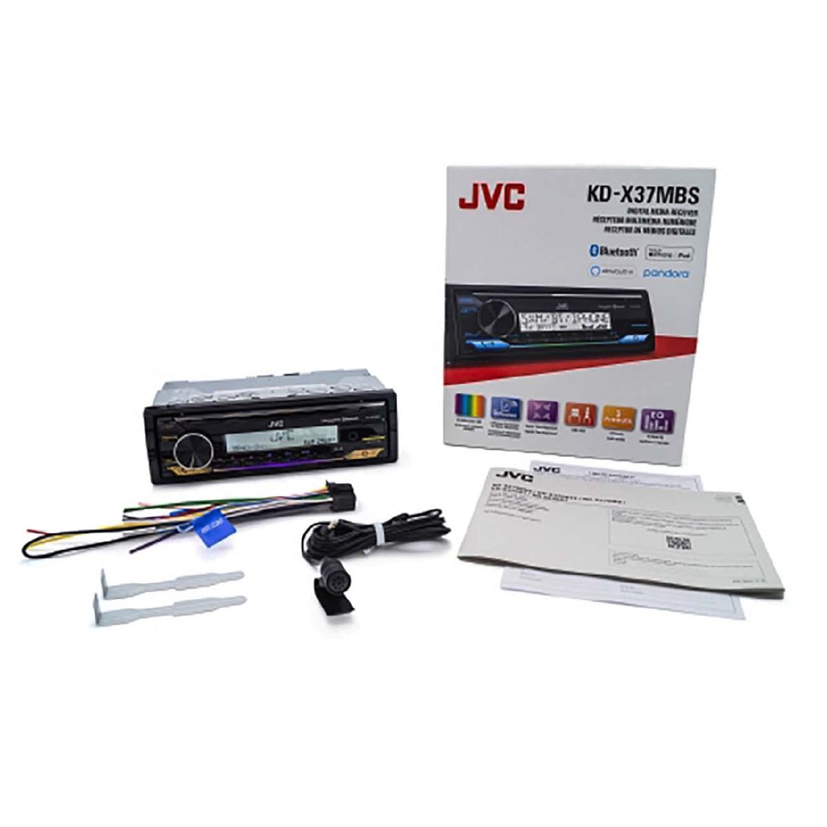 JVC SINGLE DIN MECHLESS POWER SPORTS AM/FM WITH BLUETOOTH (KDX38MBS)