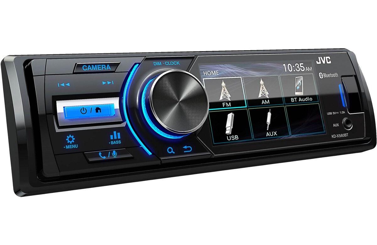 JVC SINGLE DIN MECHLESS POWER SPORTS AM/FM 3" COLOR SCREEN BLUETOOTH (KD-X560BT)