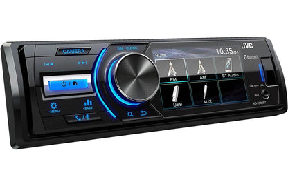 JVC SINGLE DIN MECHLESS POWER SPORTS AM/FM 3" COLOR SCREEN BLUETOOTH (KD-X560BT)