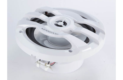 KENWOOD 6.5" 260 WATT 2 WAY LED RGB MARINE SPEAKER WHITE WITH RGB REMOTE (KFC1673MRWL)