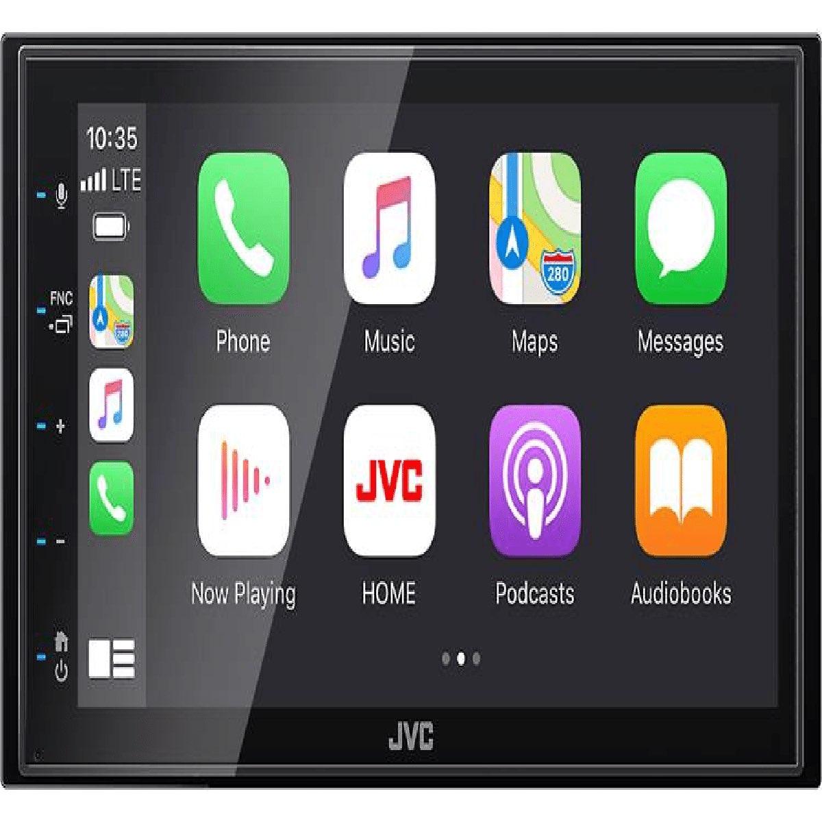 JVC 6.8" DBL DIN MEDIA RECEIVER W/ APPLE CAR PLAY & ANDROID AUTO (KWM560BT