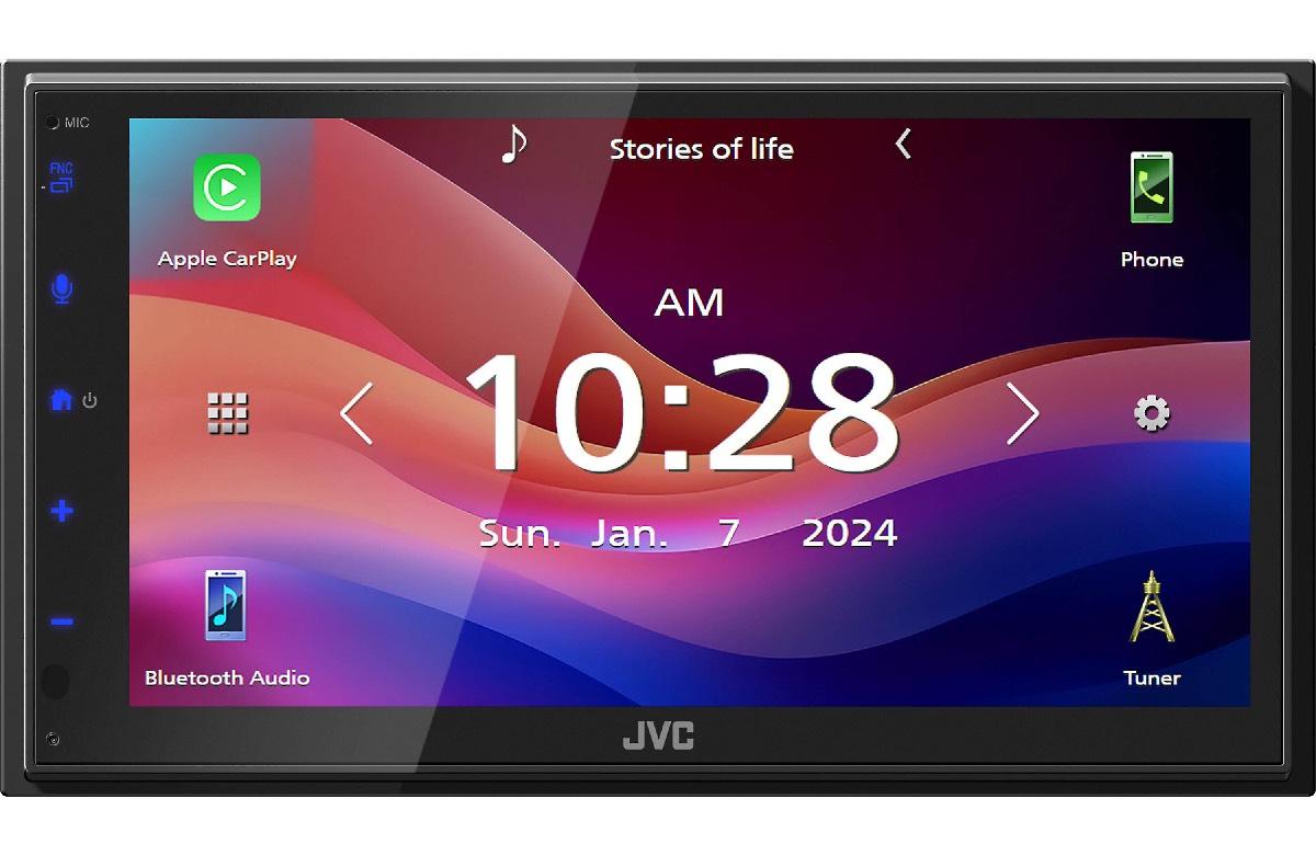 JVC 6.8" DOUBLE DIN MEDIA RECEIVER APPLE CARPLAY & ANDROID AUTO (KWM590BT)