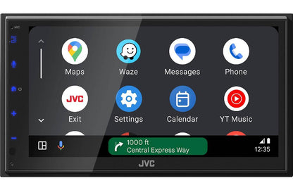 JVC 6.8" DOUBLE DIN MEDIA RECEIVER APPLE CARPLAY & ANDROID AUTO SIRIUSXM READY (KWM595BT)