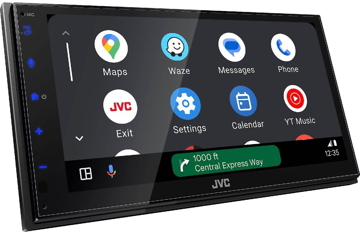 JVC 6.8" DOUBLE DIN MEDIA RECEIVER APPLE CARPLAY & ANDROID AUTO SIRIUSXM READY (KWM595BT)