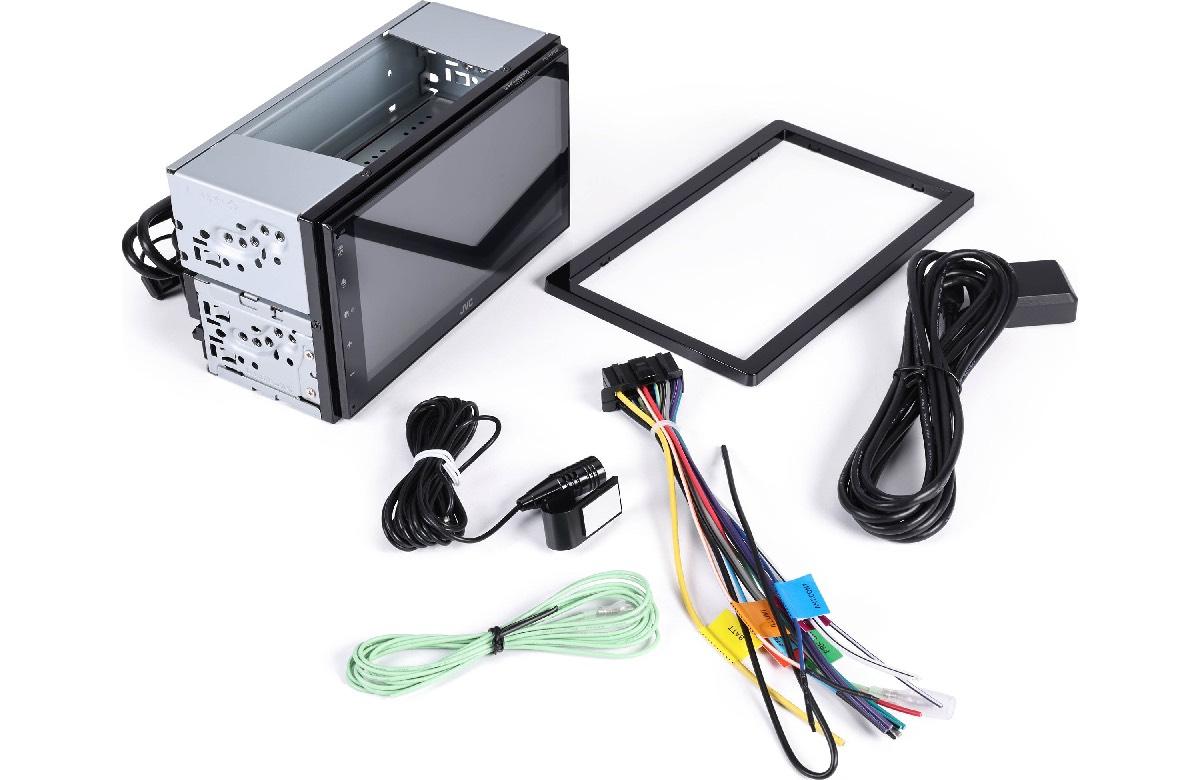 JVC 6.8" DOUBLE DIN MEDIA RECEIVER APPLE CARPLAY & ANDROID AUTO SIRIUSXM READY (KWM595BT)