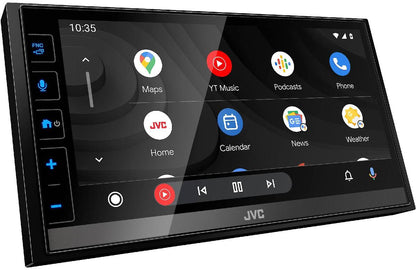 JVC 6.8" DOUBLE DIN MECHLESS WIRELESS OR WIRED APPLE CARPLAY OR ANDROID AUTO (KW-M785BW)