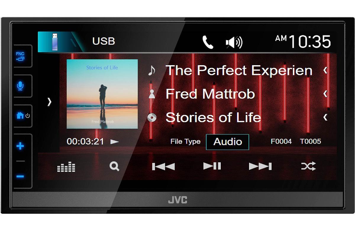 JVC DOUBLE DIN MECHLESS 6.8" WITH APPLE CAR PLAY & ANDROID AUTO (KWM788BH)