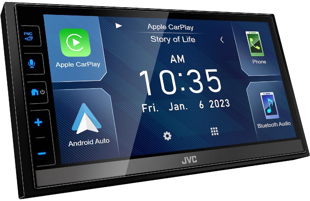 JVC DOUBLE DIN MECHLESS 6.8" WITH APPLE CAR PLAY & ANDROID AUTO (KWM788BH)