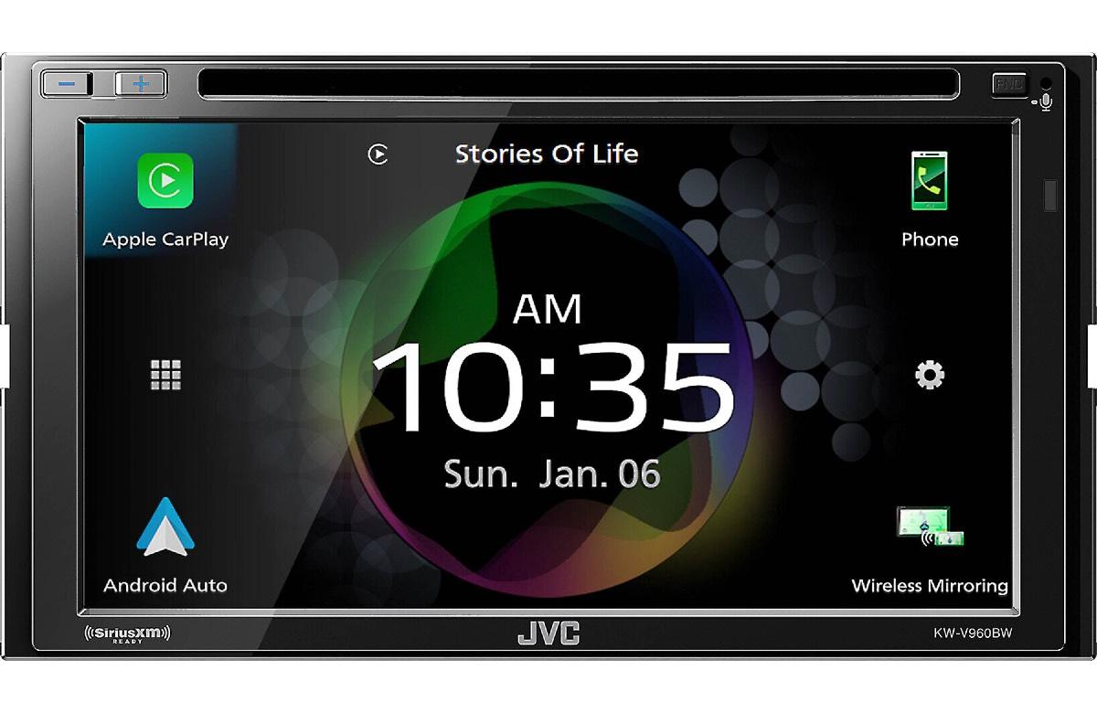 JVC DOUBLE DIN 6.8" WITH WIRELESS APPLE CAR PLAY & ANDROID AUTO (KWV960BW)