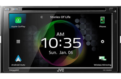 JVC DOUBLE DIN 6.8" WITH WIRELESS APPLE CAR PLAY & ANDROID AUTO (KWV960BW)