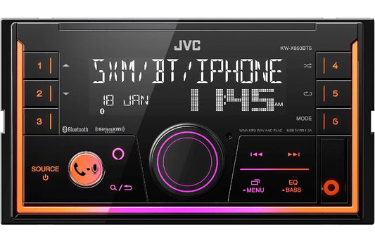 JVC DOUBLE DIN AM/FM MECHLESS BLUETOOTH & USB SIRIUSXM (KWX850BTS)