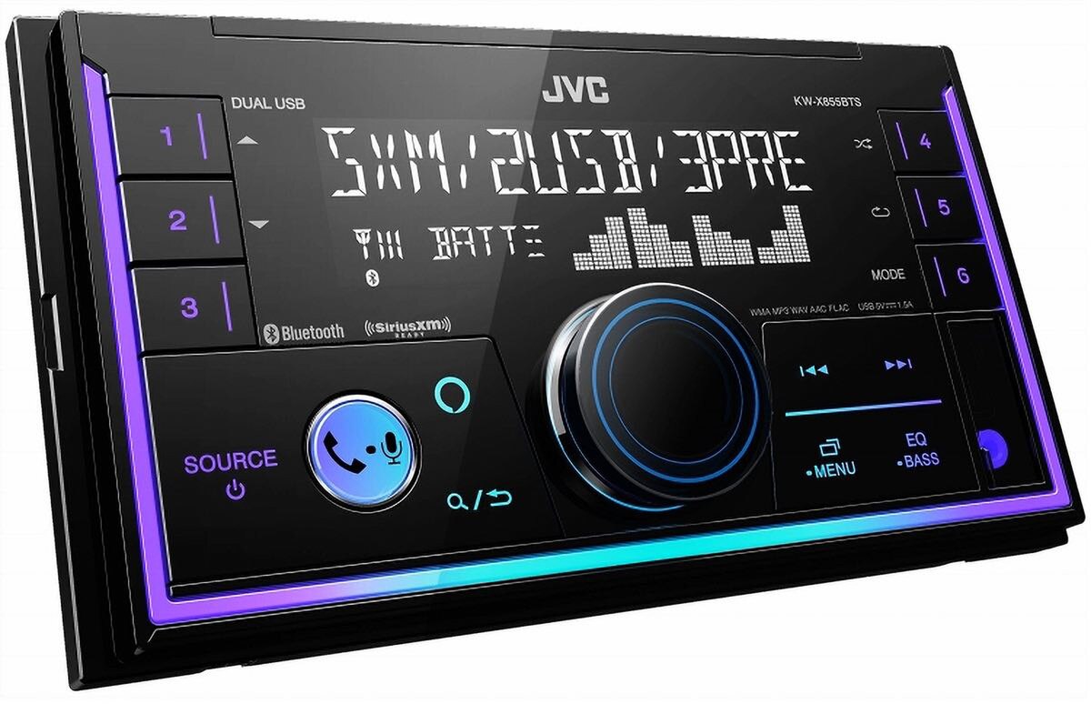 JVC DOUBLE DIN AM/FM MECHLESS W/BT & USB (KWX855BTS) - image 1