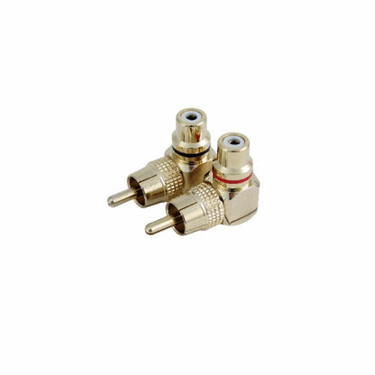 DB LINK RCA RIGHT ANGLE ADAPTOR GOLD 2 PER PACK (LC102)