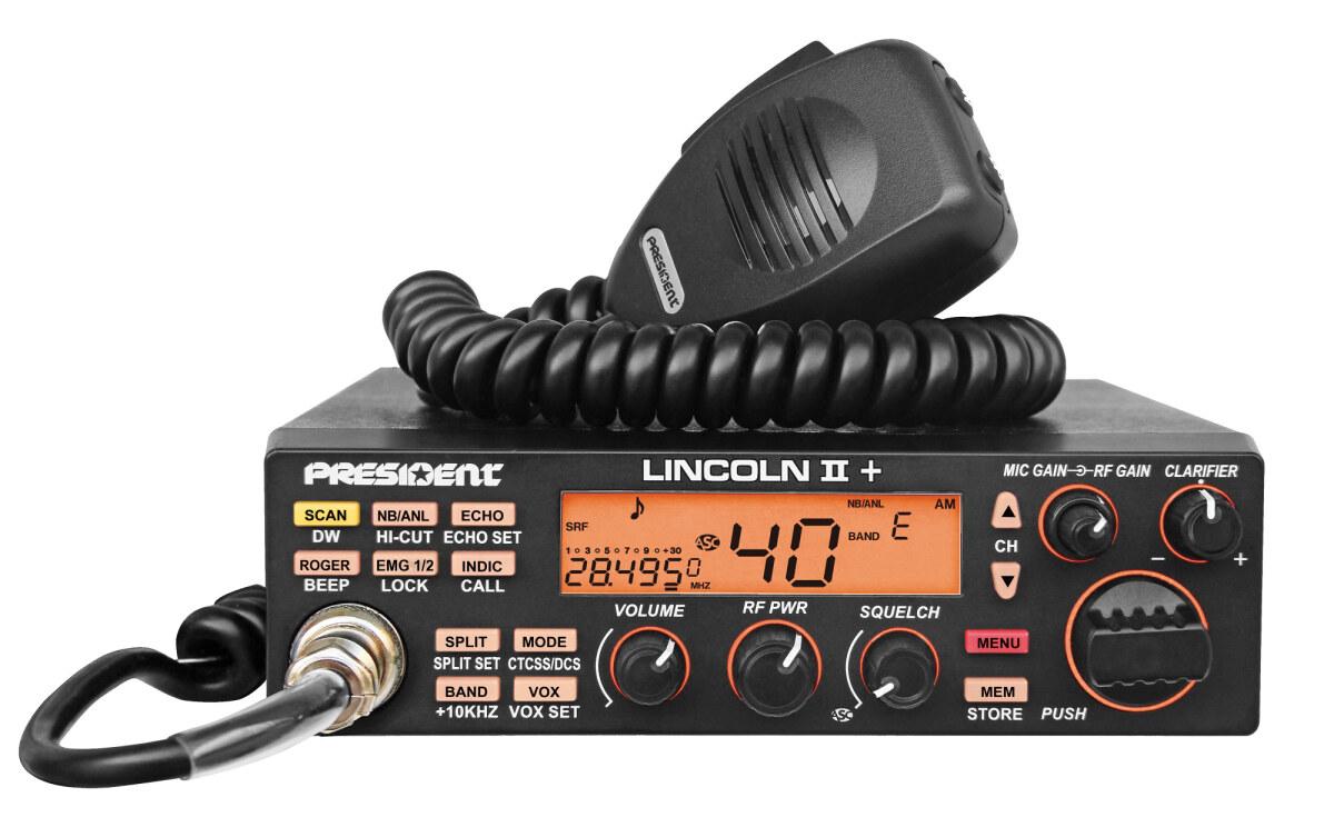 PRESIDENT AM/FM/SSB COLOR CHANGING 10 METER RADIO NO WARRANTY (LINCOLN)