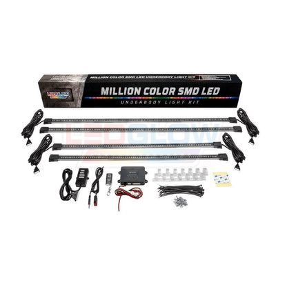 LED GLOW 4 PIECE MILLION COLOR LED UNDERCAR KIT (LU-UB-MW40.3)
