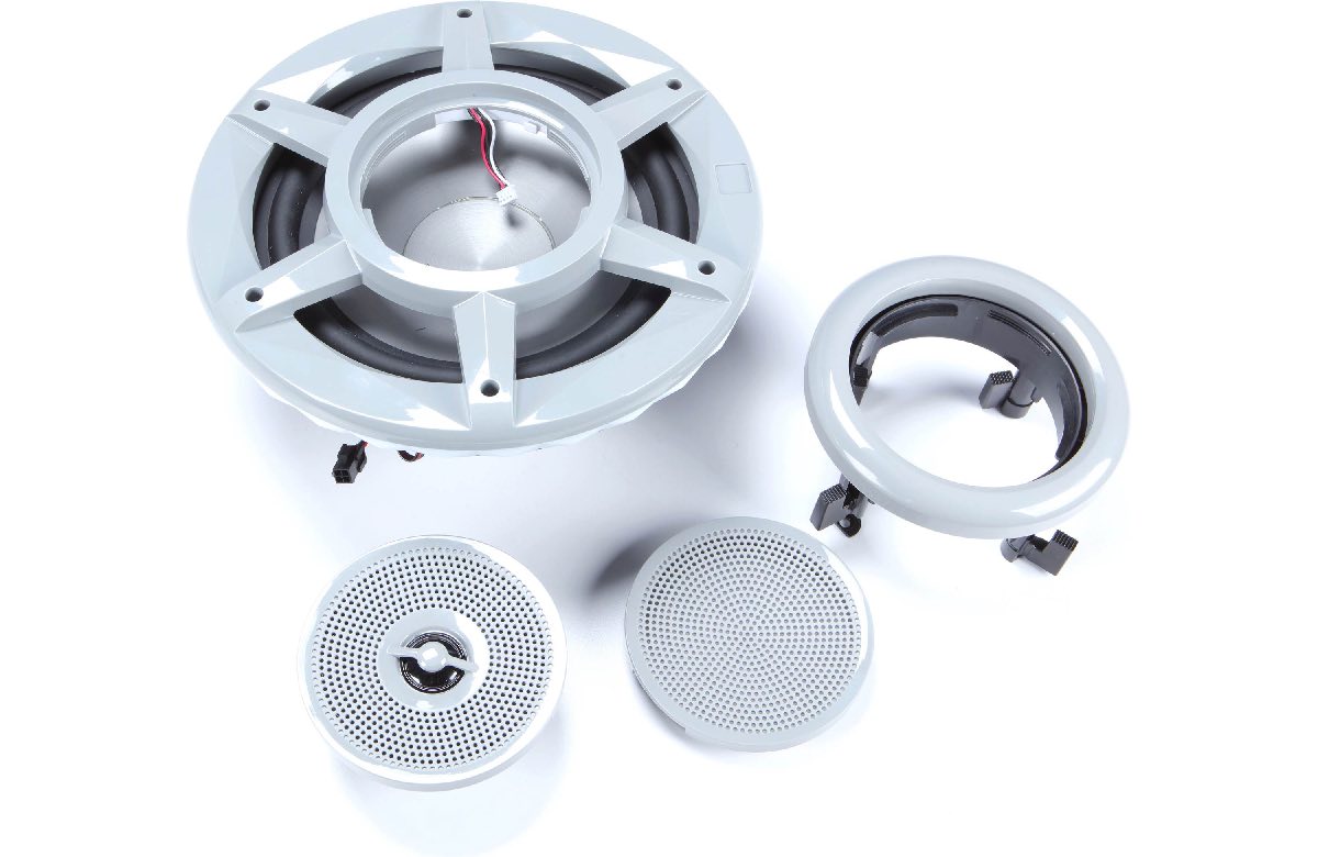 JBL STADIUM 8" 500 WATT MARINE SPEAKER GRAY W/RGB LIGHTING (JBLMARSPKSD82MGRY)
