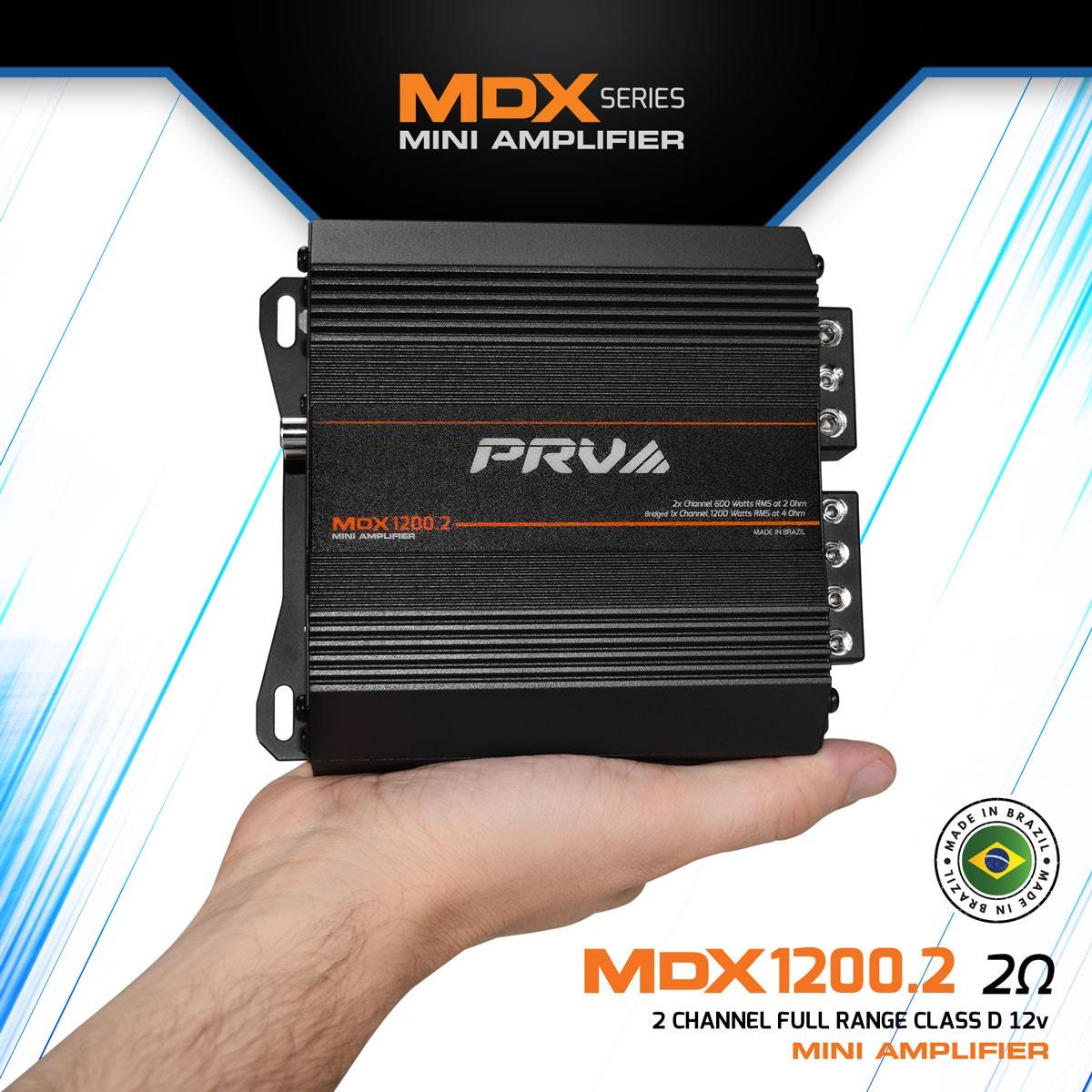 PRV AUDIO - ULTRA COMPACT 2 CHANNEL 1200 WATT 2 OHM STABLE AMP MDX1200.2 2OHM