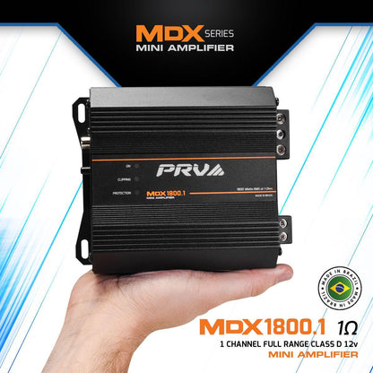 PRV AUDIO - MICRO 1 CHANNEL 1800 WATT 1 OHM STABLE AMPLIFIER (MDX1800.1 1 OHM)